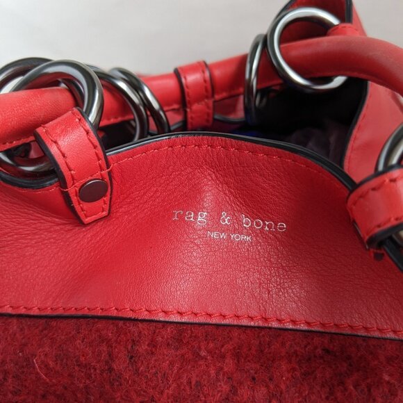 Rag & Bone Grayson Backpack Wool Red Leather main image 14